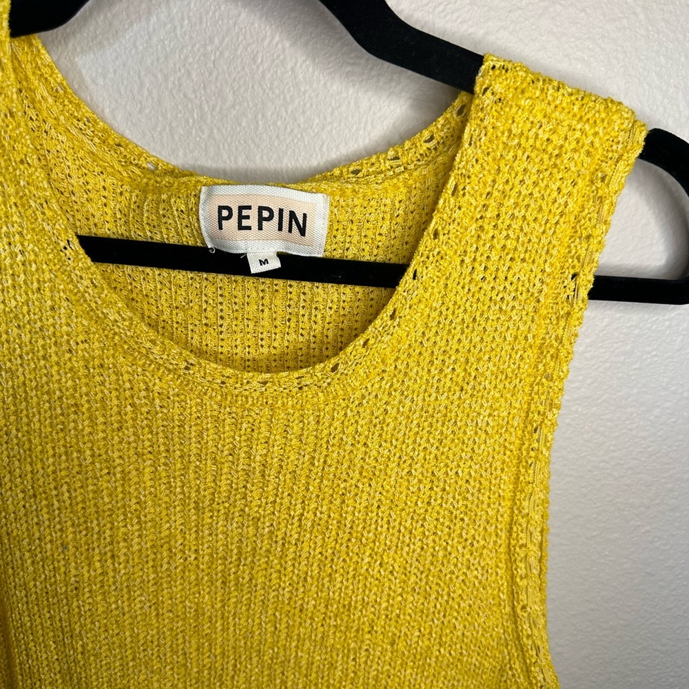 PEPIN fringed knit tank top - Picture 2 of 3